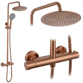 REA - Sprchová sada bez výtoku s termostatem Lungo Copper Brush REA-P6734