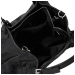 Módní dámská kožená kabelka do ruky Assema, černá