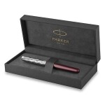 Parker Sonnet Premium Metal Red CT - plnící pero 18K, hrot F