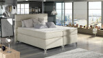 Boxspring Amadeo Rozměr: 140 x 200 cm, látka: Berlin 01, Varianta: S LED osvětlení