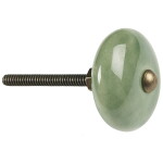 Ib Laursen Keramická úchytka Green 3,5 cm, zelená barva, kov, keramika