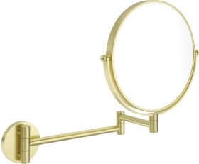 DEANTE - Kulaté broušené zlaté kosmetické zrcátko, na prodlužovacím rameni ADR_R811