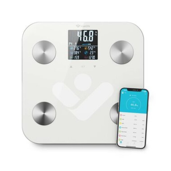 TrueLife FitScale W6 BT diagnostická osobní váha / bluetooth / displej / 4x AAA baterie (TLFSW6BT)