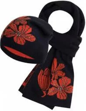 Dámská čepice Jacklin - Kamea UNI černo-červená