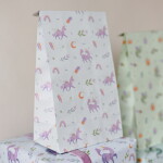 Bella Rose Papírový sáček Jednorožec – 10 ks, modrá barva, bílá barva, papír