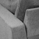 Rohová pohovka, šedá, látka, ASB-C3990 GREY2