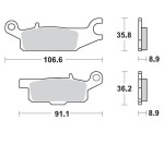 DP Brakes Brzdové destičky na Yamaha YFM 700 Grizzly Brzdové desky: Zadní pravá