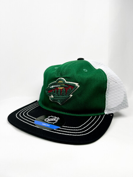 Outerstuff Dětská kšiltovka Minnesota Wild Striped Meshback Flabrim