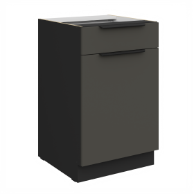Spodní skříňka Aria 50 D 1F 1S BB - Premium Box Barva korpusu: Černá, Barva dvířek: GR - Graphite AFM