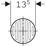 GEBERIT - Příslušenství Štěrbinový rošt pro podlahové vpusti, průměr 14 cm, pojízdný, nerez 388.133.00.1