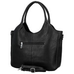 Trendy dámská koženková kabelka na rameno Stifa, černá