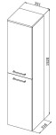 OLSEN SPA - Boční vysoká skříňka RINO A - Směr zavírání - Pravé (DX) OLNRINO201P