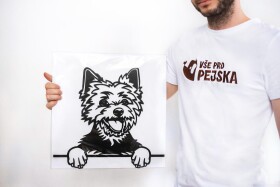 Jorkšírský teriér 13 dřevěná dekorace na zeď Rozměr (cm): 38 x 34