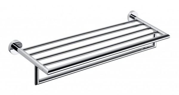 SAPHO - X-ROUND polička na ručníky s hrazdou 600, chrom XR419
