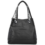 Módní dámská koženková kabelka na rameno Žanet, černá