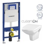 GEBERIT Duofix bez tlačítka + WC CERSANIT CLEANON CARINA + SEDÁTKO 111.300.00.5 CA2