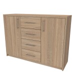 Nábytek Mikulík Komoda AURA 2 - hl. 43 cm ROZMĚR: (š/v/h) 100 x 86 x 43 cm