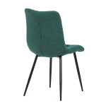 Židle jídelní, zelená látka, černý kov