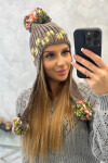 Dámské ušanky Nadia K321 cappuccino UNI