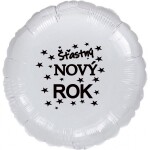 Balónek fóliový Šťastný NOVÝ ROK stříbrný kruh Balonky.cz Balónek fóliový Šťastný NOVÝ ROK stříbrný kruh Balonky.cz