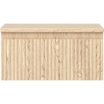 MEXEN/S - Rivel koupelnová skříňka pod umyvadlo 50 cm s deskou, 1 šuplík, reliéf , dub 91A20-05023-1-BFC81