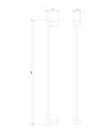 OMNIRES - MODERN PROJECT držák ručníků, 60 cm zlatá kartáčovaná /GLB/ MP60216GLB