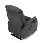 Polohovací křeslo, elektrické kabelové ovládání, šedá, látka, TV-L8963 GREY2