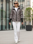 Dámská přechodná bunda v leopardí růžové barvě FashionStreet TY5550 XXL