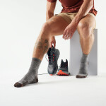 SMARTWOOL Hike Light Cushion Mid Crew Socks, Ash/Charcoal (vzorek) velikost: L