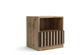 Noční stolek Kris KR7 L Barva korpusu: Dub wotan / černá