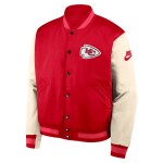 Nike Pánská bunda Kansas City Chiefs NFL Rewind Legacy Bomber Cream Velikost: 2XL