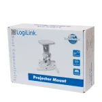 LogiLink BP0003 bílá / Stropní držák projektoru / do 15 kg / náklon 0-25° / otočení 360° (BP0003)