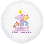 Krásné 1. narozeniny fóliový balónek kruh pro holky Balonky.cz Krásné 1. narozeniny fóliový balónek kruh pro holky Balonky.cz