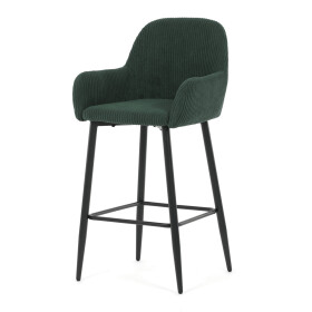 Barová židle, zelená, látka,AUB-V4009 GRN6