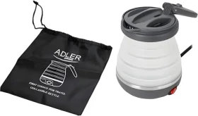 Adler AD 1370UK / Cestovní rychlovarná konvice / silikonová / 0,6 l / UK zástrčka (AD 1370UK)