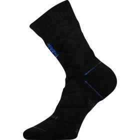VOXX Ponožky silné dvouvrstvé z merino FORCE s ionty stříbra ČERNÉ 43-46 111801