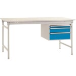 Manuflex LD1113.6011 ESD ESD pracovní stůl UNIDESK s kaučuk deska, rezedově zelená RAL 6011, Šxhxv = 2000 x 800 x 720-73