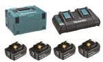Sada akumulátorů Makita LXT 18V/6Ah BL1860B s dvojnabíječkou 198091-4