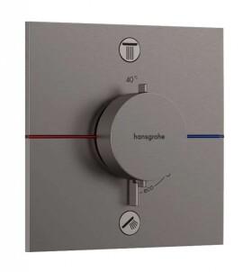 HANSGROHE - ShowerSelect Comfort Termostatická baterie pod omítku, pro 2 spotřebiče, kartáčovaný černý chrom 15572340