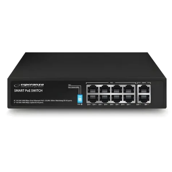 Matrix ENS108 / Switch / 10 portů / 10/100/1000 Mbps / PoE 120W (5901299960417)