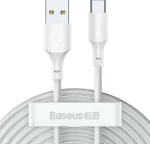 Baseus TZCATZJ-02 Sada kabelů USB-A (M) - USB-C (M) 1.5 m bílá / 2 ks (TZCATZJ-02)