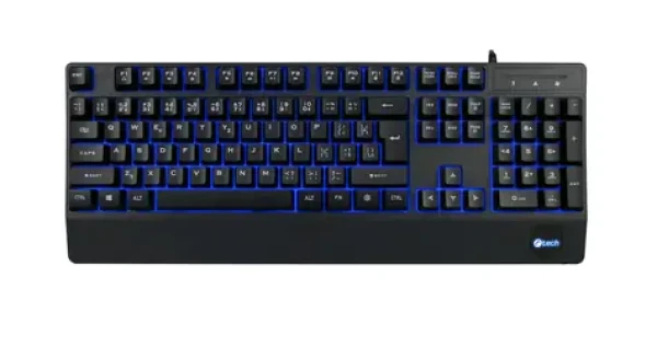 C-TECH KB-104BK černá / Herní klávesnice / membránová / USB-A / CZ/SK layout (8594125010096)