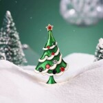 Vánoční brož ve tvaru zeleného stromečku, Zelená