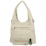 Módní dámská koženková kabelka na rameno Lucyna, bílá