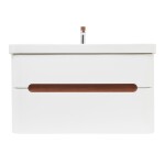 Koupelnová skříňka s umyvadlem a baterií SAT Fusion 97,5x53x45 cm bílá matná mat SATFUSION2100WMWBA SATFUSION2100WMWBA