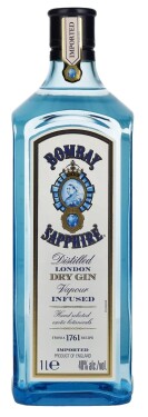 Bombay Sapphire London Dry Gin 40% 1 l (holá lahev)