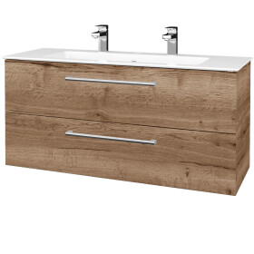 Dřevojas - Umyvadlová skříňka GIO SZZ2 120 - D21 Tobacco / Úchytka T03 / D21 Tobacco 406912C