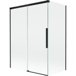 MEXEN/S - Rox vanová zástěna 2-křídlová posuvná 120 + 70 x 150, transparent, černá 8C9-120-070-70-00
