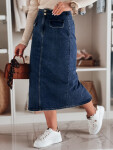 Dámská džínová maxi sukně s rozparkem BLUEVIC modrá FashionStreet CY0486 XL