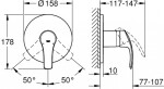 GROHE - Eurosmart Sprchová baterie pod omítku, chrom 24042002